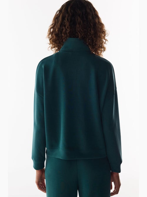 Felpa in modal con mezza zip penti - Kiabi Felpa in modal con mezza zip penti - Kiabi