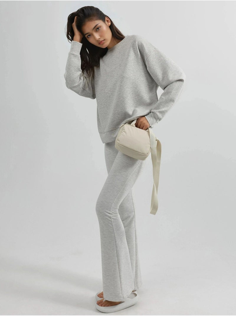 Felpa in modal relaxed fit con girocollo busem Grigio chiaro - Kiabi