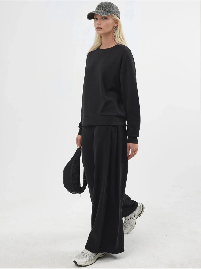 Felpa in modal relaxed fit con girocollo busem Nero - Kiabi