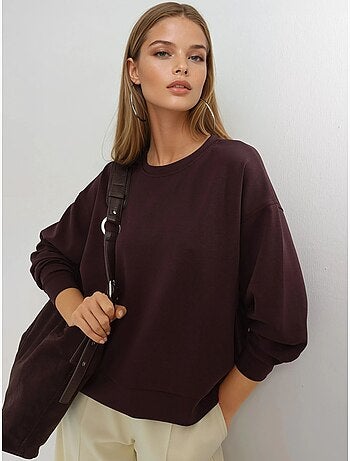 Felpa in modal relaxed fit con girocollo busem