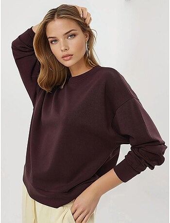 Felpa in modal relaxed fit con girocollo busem