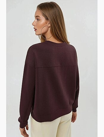 Felpa in modal relaxed fit con girocollo busem