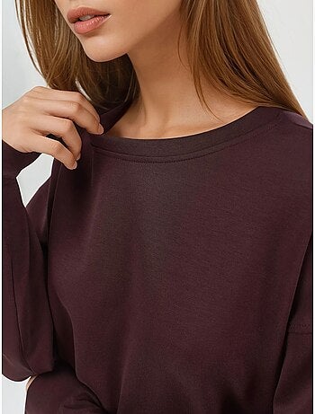 Felpa in modal relaxed fit con girocollo busem