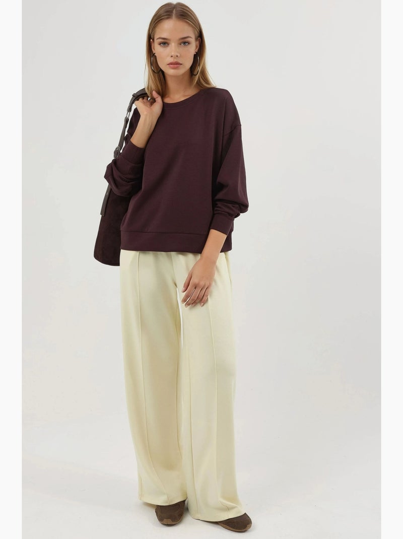 Felpa in modal relaxed fit con girocollo busem Rosso bordeaux - Kiabi