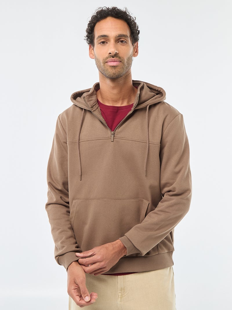 Cardigan Donna Con Cappuccio E Zip - Felpa Leggera, Tasche, Materiale Poliestere, Taglio Comodo