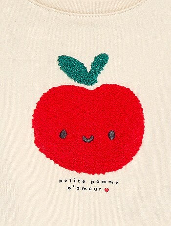 Felpa in mollettone con decorazione