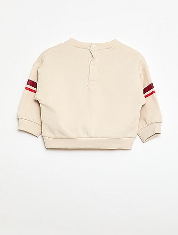 Felpa in mollettone con decorazione