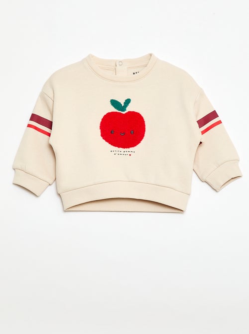 Felpa in mollettone con decorazione - Kiabi