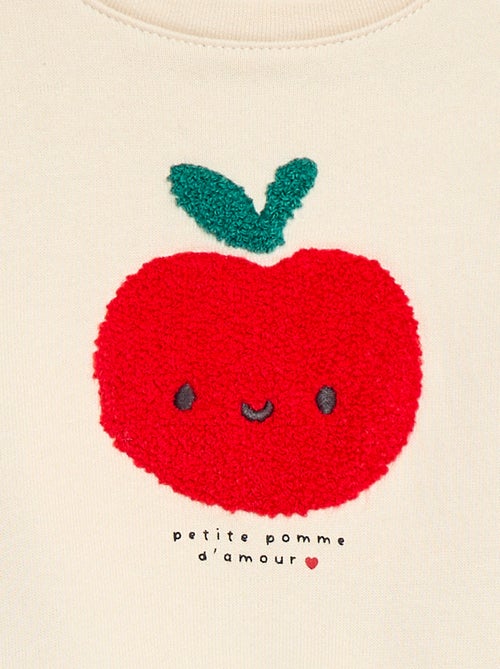 Felpa in mollettone con decorazione - Kiabi