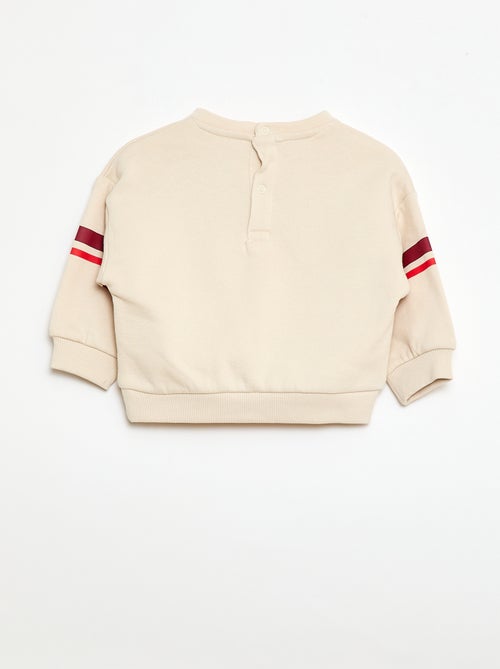 Felpa in mollettone con decorazione - Kiabi