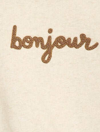 Felpa in mollettone ricamata