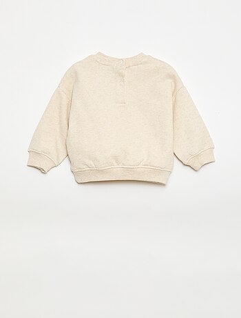 Felpa in mollettone ricamata