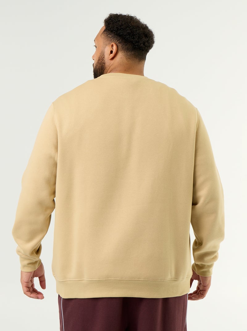 Felpa in mollettone con scritta Beige - Kiabi