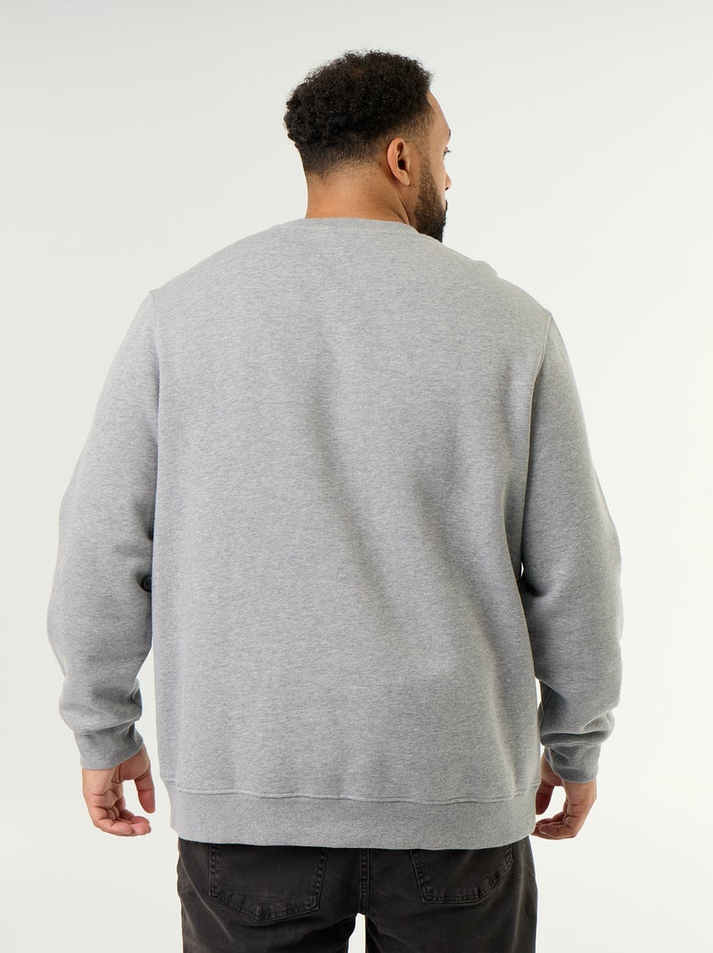 Felpa in mollettone con scritta Grigio - Kiabi