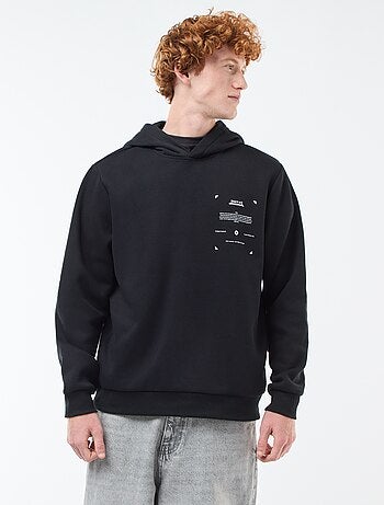 Felpa in felpa garzata con stampa