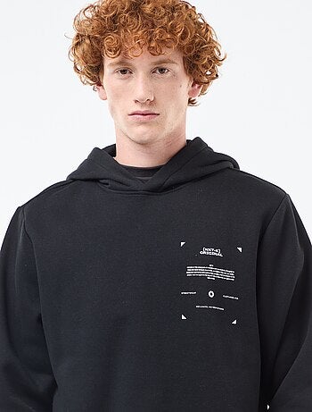 Felpa in felpa garzata con stampa