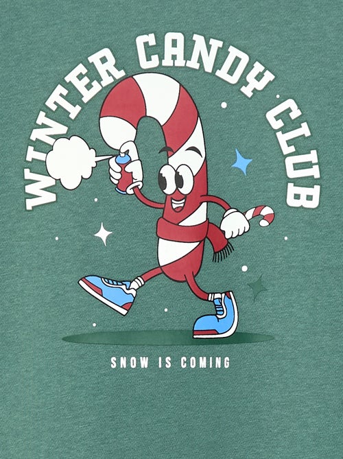 Felpa in mollettone garzato con stampa 'Natale' - Kiabi