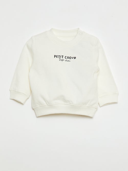 Felpa in mollettone leggero stampata - Kiabi