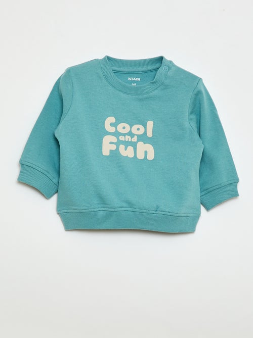 Felpa in mollettone leggero stampata - Kiabi