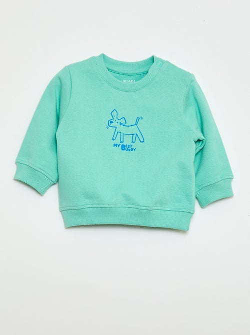 Felpa in mollettone leggero stampata - Kiabi