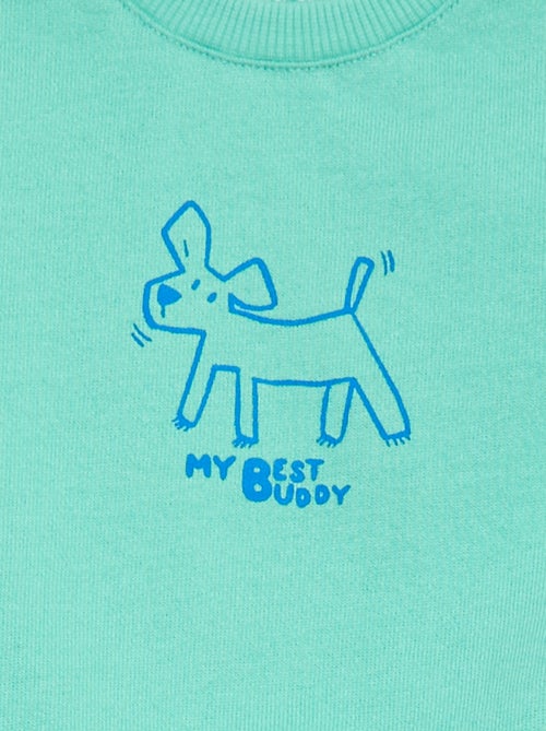 Felpa in mollettone leggero stampata - Kiabi