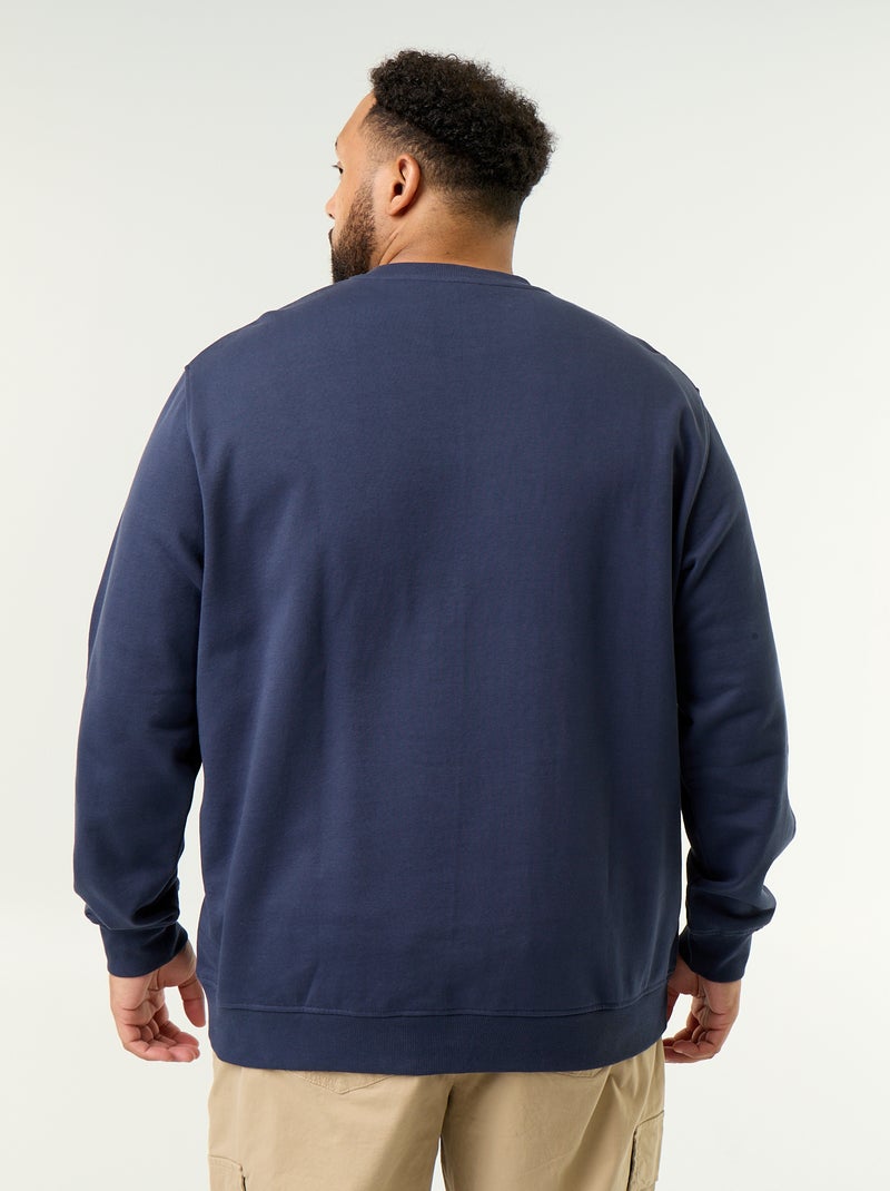 Felpa in mollettone non garzato con scritta Blu - Kiabi