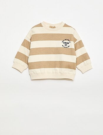 Felpa in mollettone ricamata