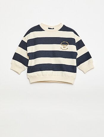 Felpa in mollettone ricamata