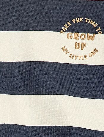 Felpa in mollettone ricamata