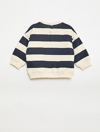 Felpa in mollettone ricamata