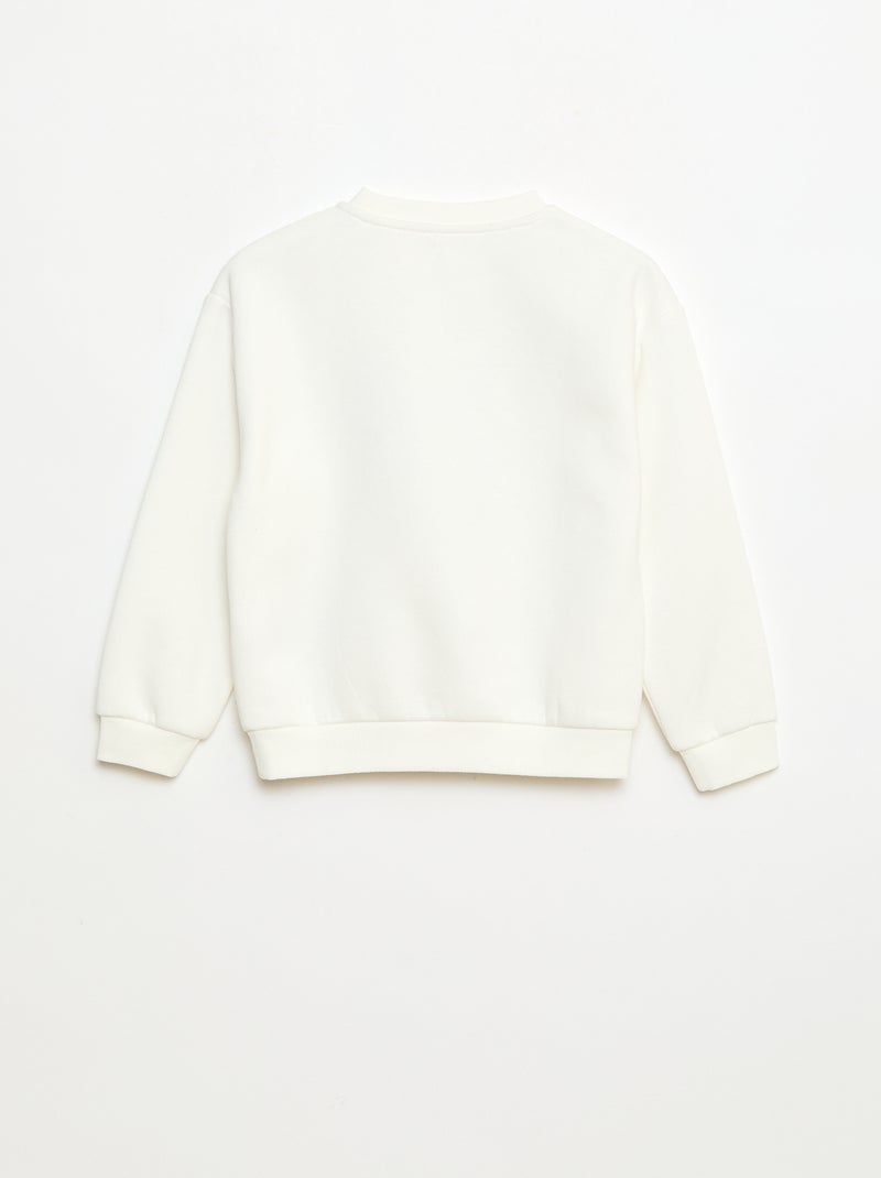 Felpa in mollettone stampata Natale Bianco - Kiabi