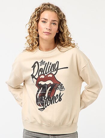 Felpa in mollettone stampata 'The Rolling Stones'