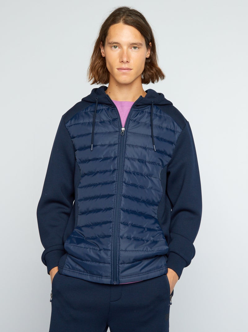Felpa in neoprene e trapuntata BLU - Kiabi