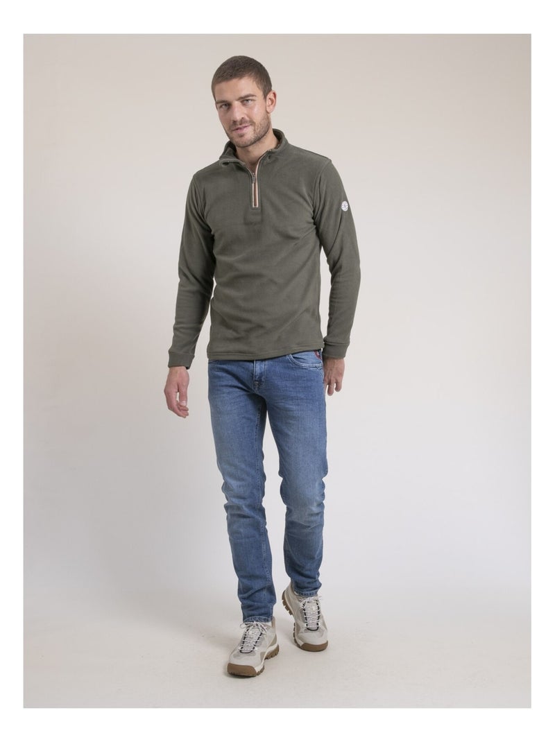 Felpa in pile collo camionista WATOM Cachi - Kiabi