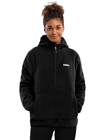 Felpa in pile con cappuccio donna sport invernali donna avoriaz-w