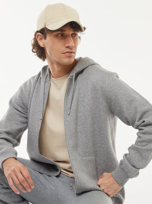 Felpa in pile con cappuccio e zip - Kiabi