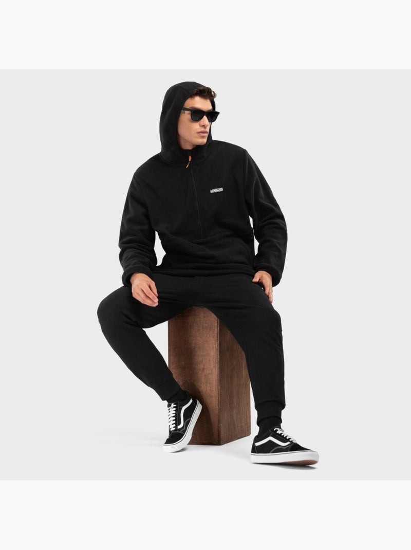 Felpa in pile con cappuccio uomo sport invernali uomo avoriaz Nero - Kiabi