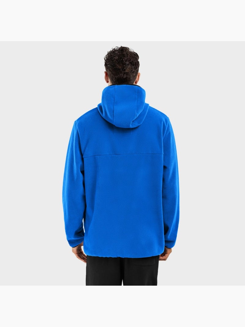 Felpa in pile con cappuccio uomo sport invernali uomo montreux Blu - Kiabi