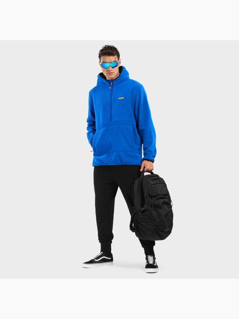 Felpa in pile con cappuccio uomo sport invernali uomo montreux Blu - Kiabi
