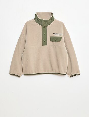 Felpa in pile con collo alto