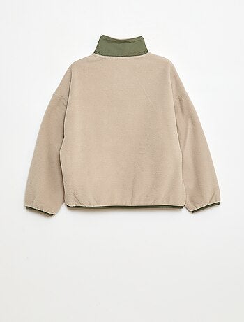 Felpa in pile con collo alto