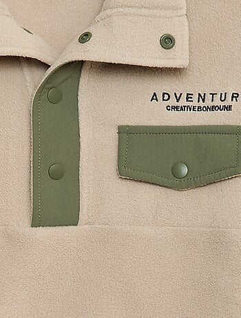 Felpa in pile con collo alto