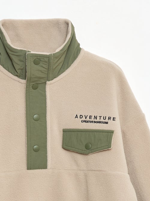 Felpa in pile con collo alto - Kiabi