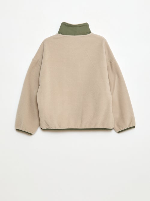 Felpa in pile con collo alto - Kiabi