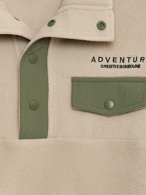 Felpa in pile con collo alto - Kiabi