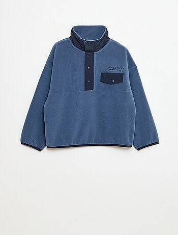 Felpa in pile con collo alto