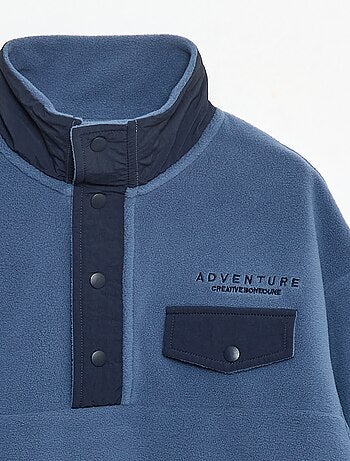 Felpa in pile con collo alto