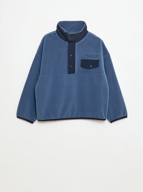 Felpa in pile con collo alto - Kiabi