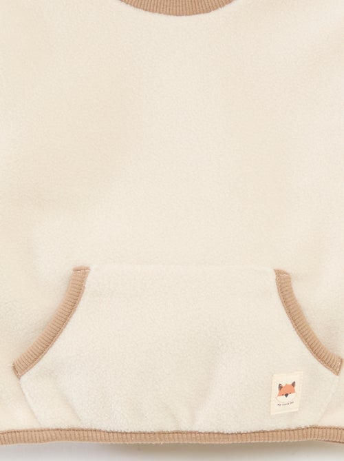 Felpa in pile con tasca a marsupio - Kiabi