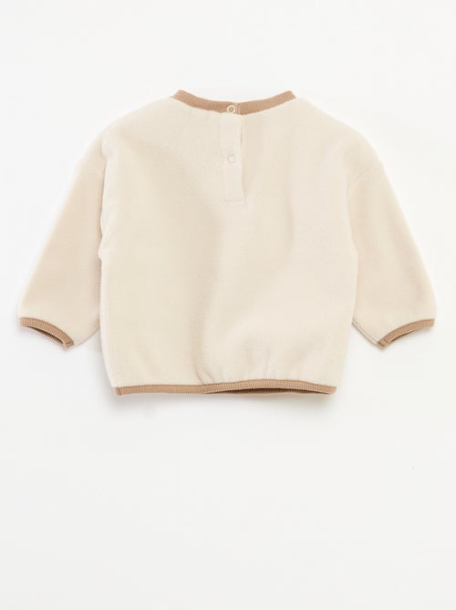 Felpa in pile con tasca a marsupio - Kiabi